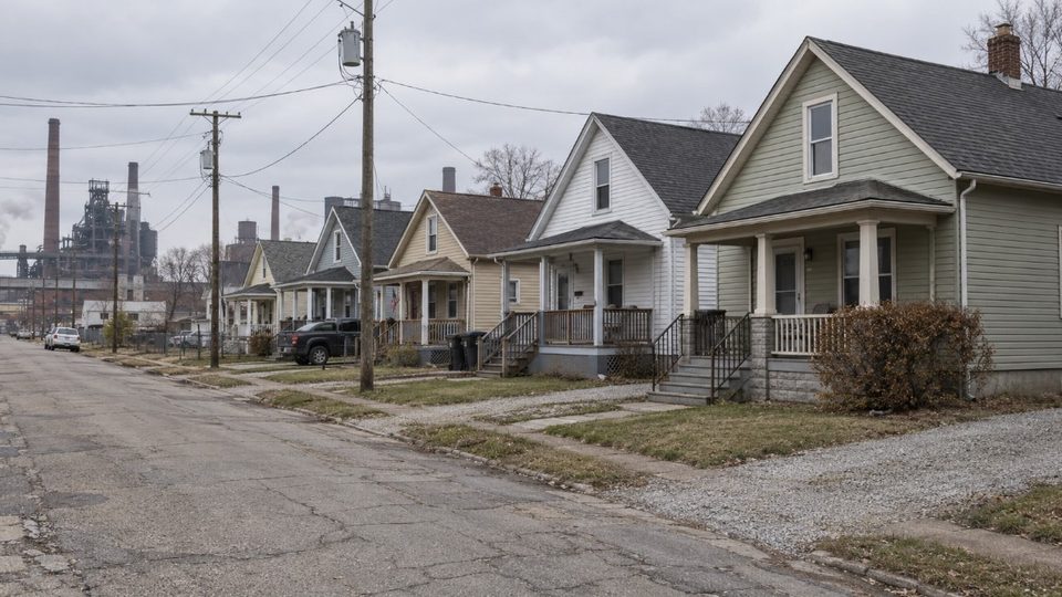 Turn-of-the-century worker housing of the kind found in Orfordville, WI