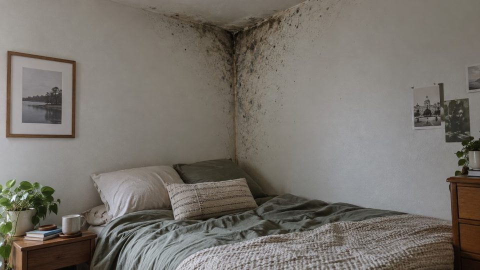 Mold growth in a rented Janesville apartment